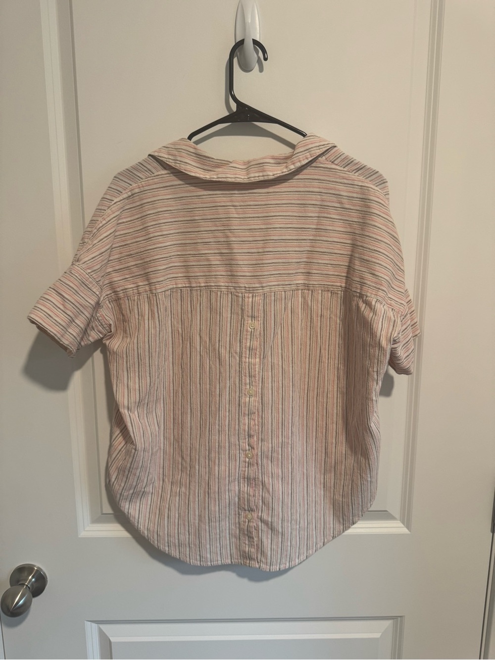 Madewell Pink Stripe Short-Sleeve Tunic - Picture 3 of 6